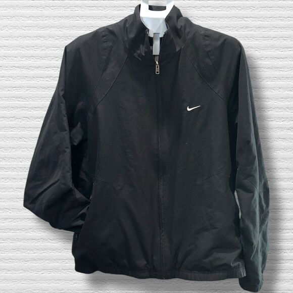 Nike Athletic Department Track Jacket Black XL Retro Y2K Full Zip Sportswear 90s - Picture 1 of 10